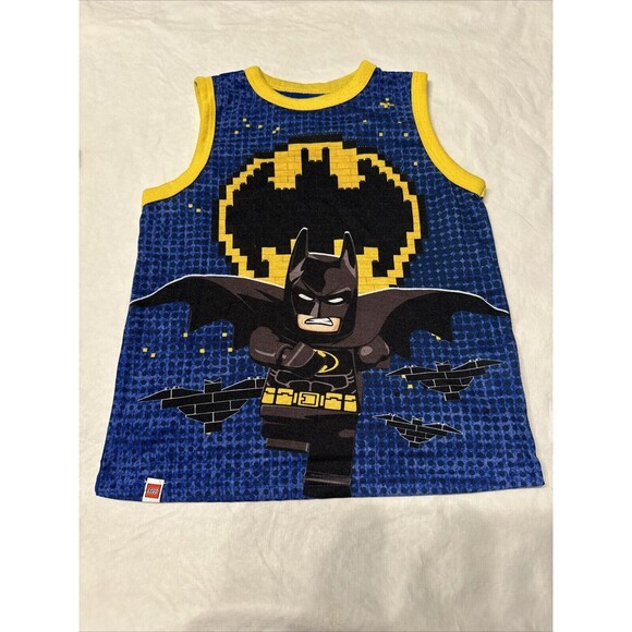 Lego Batman Boys 2 Piece Pj Short Set.  Size 6/7. Black Yellow Blue - Picture 2 of 11